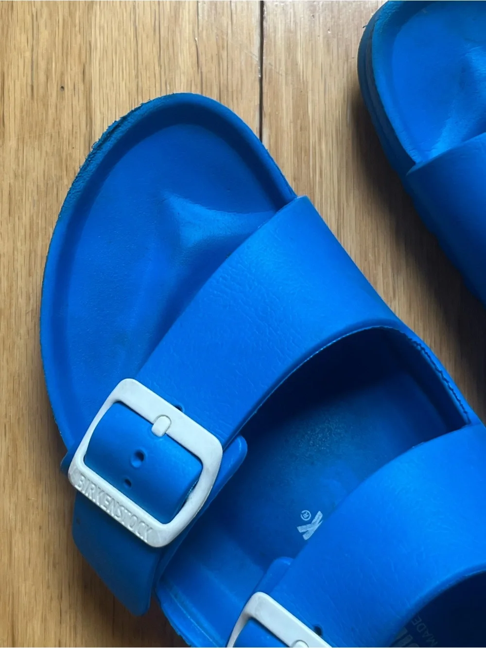 Birkenstock Arizona EVA sandals in blue, size 40